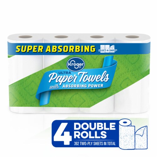 Kroger® Ultra Absorbing Power Paper Towels Double Rolls Perspective: front