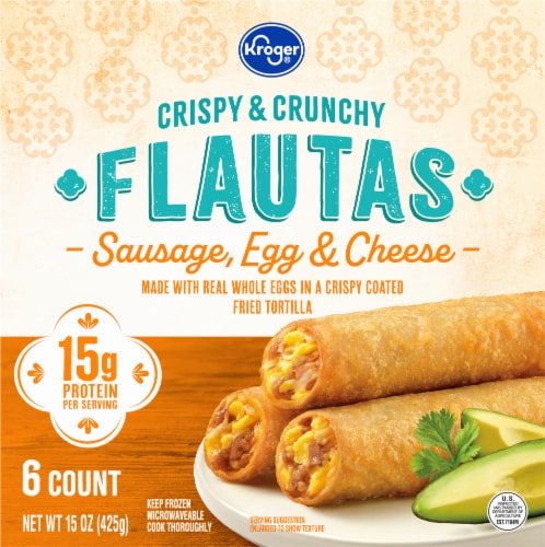 Kroger® Crispy & Crunchy Sausage Egg & Cheese Flautas Perspective: front