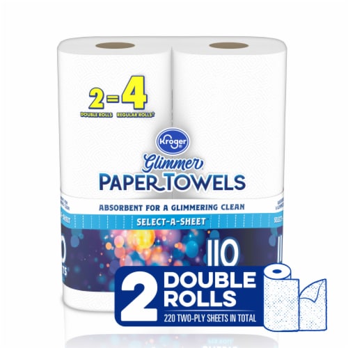 Kroger® Glimmer Double Roll Paper Towels, 2 rolls - Kroger