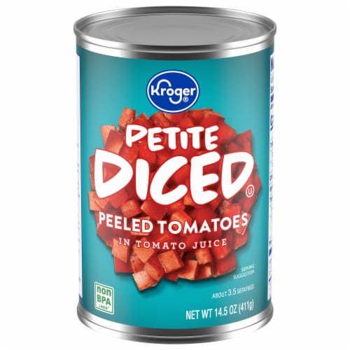 Kroger® Petite Diced Peeled Tomatoes Perspective: front