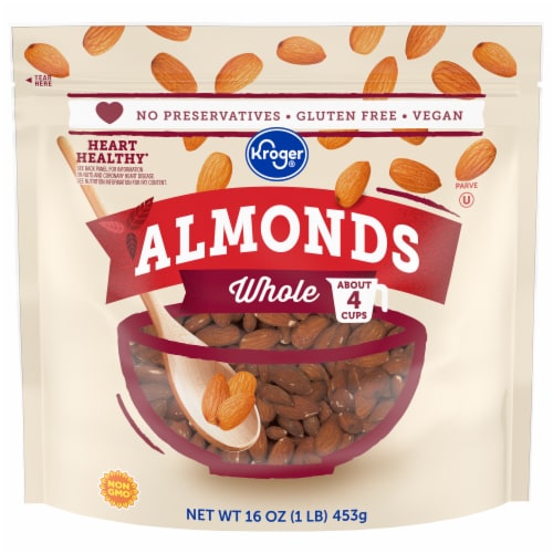 Kroger® Whole Almonds Perspective: front