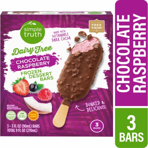 Simple Truth® Dairy Free Chocolate Raspberry Frozen Dessert Bars Perspective: front