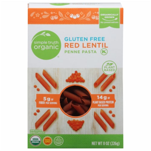 Simple Truth Organic® Gluten Free Red Lentil Penne Pasta Perspective: front