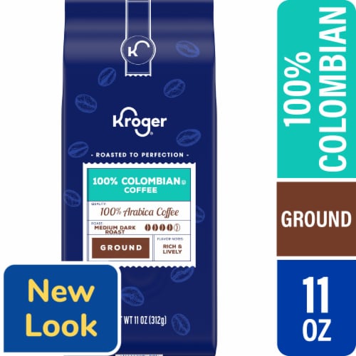 Kroger® 100% Colombian Medium Dark Roast Ground Coffee Perspective: front