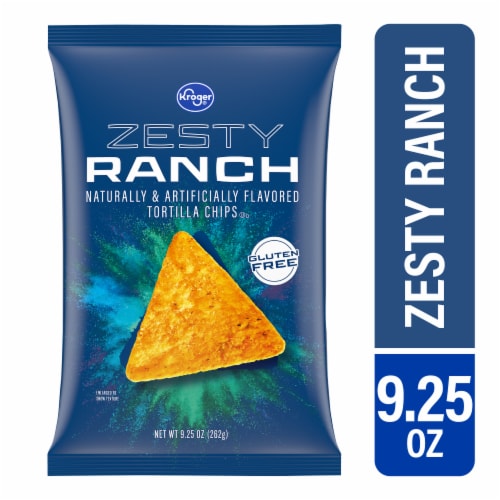Kroger® Zesty Ranch Flavored Tortilla Chips Perspective: front