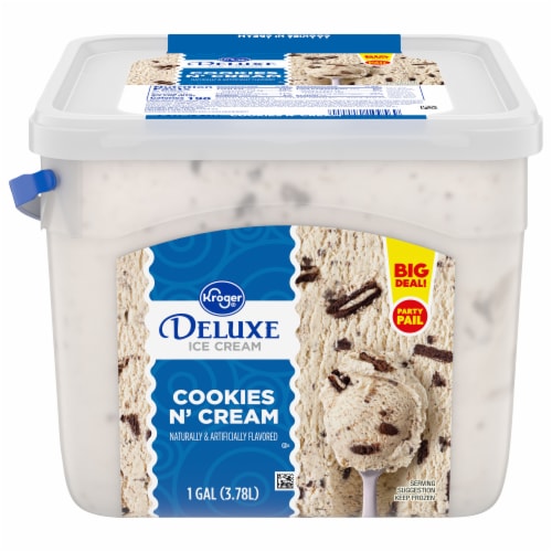 Kroger® Deluxe Cookies and Cream Ice Cream Party Pail BIG DEAL! Perspective: front
