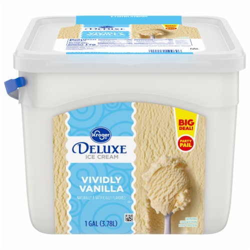 Kroger® Deluxe Vanilla Ice Cream Family Size, 128 oz - Kroger