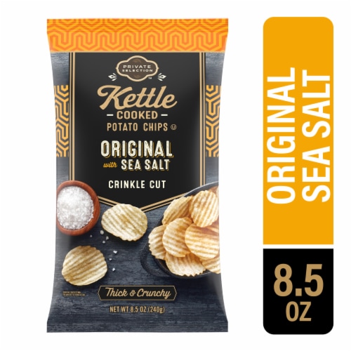 Private Selection™ Original Kettle Cooked Potato Chips with Sea Salt Perspective: front