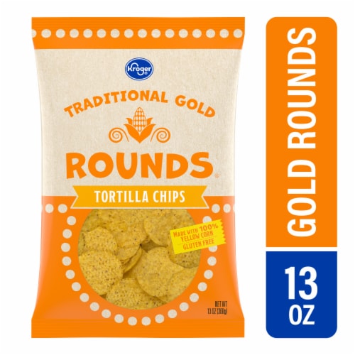 Kroger® Gold Round Tortilla Chips Perspective: front
