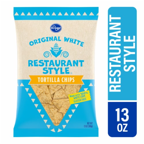 Kroger® White Corn Restaurant Style Tortilla Chips Perspective: front