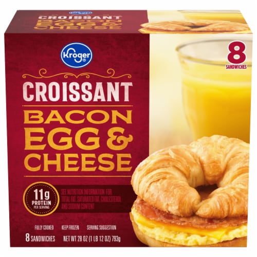 Kroger® Bacon Egg and Cheese Croissant Perspective: front