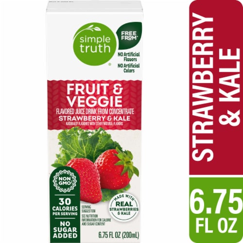 Simple Truth® Strawberry Kale Kids Juice Boxes Perspective: front