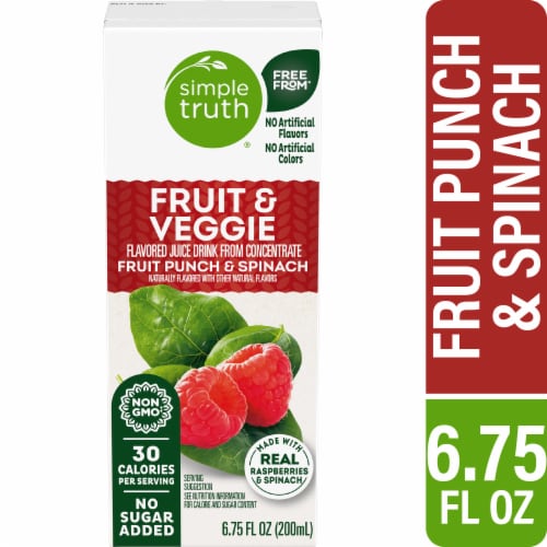 Simple Truth® Fruit Punch Spinach Kids Juice Boxes Perspective: front
