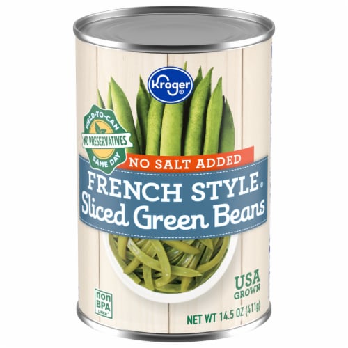 Kroger® No Salt Added French Style Sliced Green Beans Perspective: front
