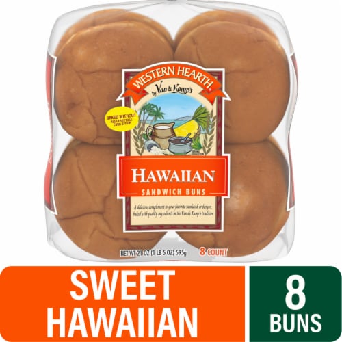 Western Hearth® Sweet Hawaiian Sandwich Buns Perspective: front