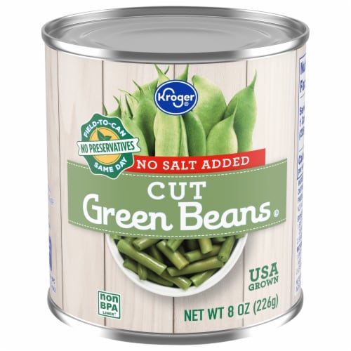 Kroger® No Salt Added Cut Green Beans Perspective: front