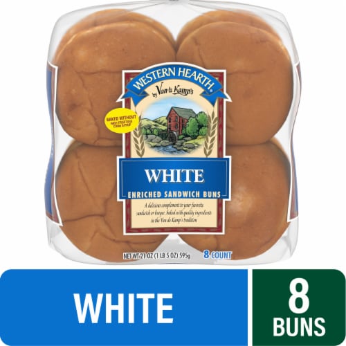 Western Hearth® White Sandwich Buns Perspective: front