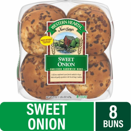 Western Hearth® Sweet Onion Sandwich Buns Perspective: front