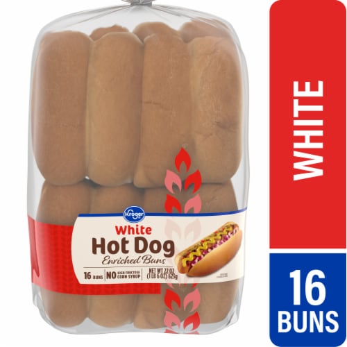 Kroger® White Hot Dog Buns Perspective: front