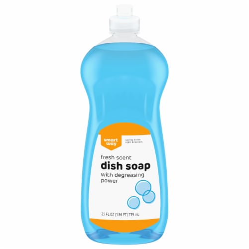 Smart Way Blue Fresh Scent Liquid Dish Soap Perspective: front