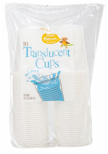 Smart Way Translucent Ribbed Plastic Cups, 80 ct - Foods Co.