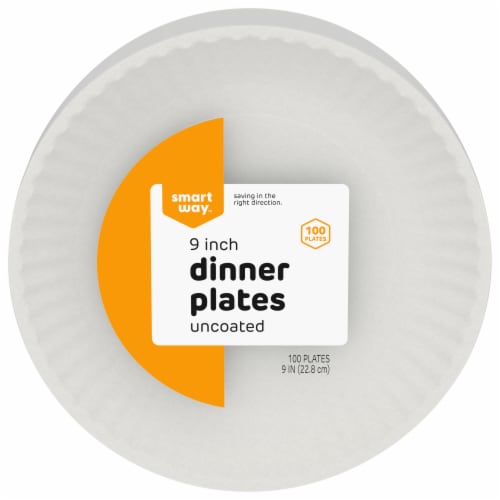 Smart Way™ Uncoated Dinner Plates Perspective: front