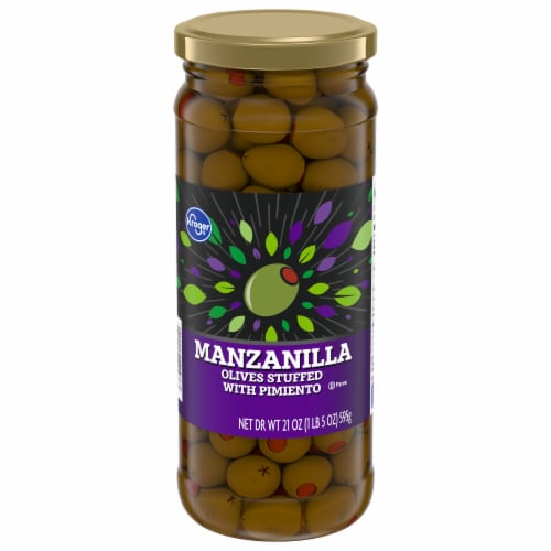 Kroger® Manzanilla Pimiento Stuffed Olives Perspective: front