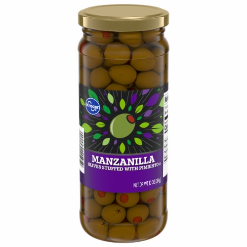 Kroger® Pimiento Stuffed Green Manzanilla Olives Perspective: front