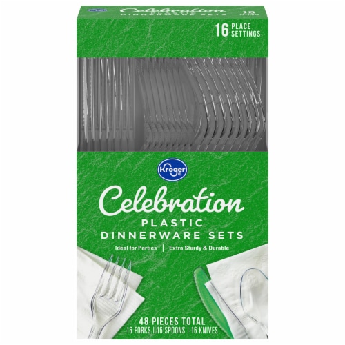 Kroger® Celebration Plastic Dinnerware Set Perspective: front