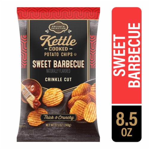 Private Selection® Sweet Barbecue Crinkle Cut Kettle Chips Perspective: front
