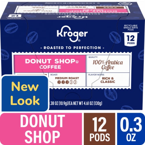 Kroger® Donut Shop Blend Medium Roast Coffee Pods Perspective: front
