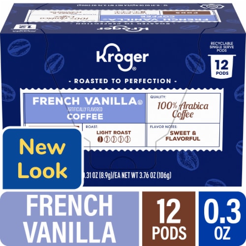 Kroger® French Vanilla Light Roast Coffee Pods Perspective: front