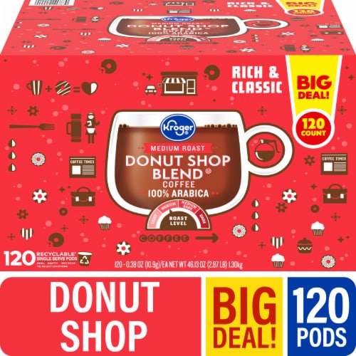 Donut Shop Blend, Medium Roast, Single Serve Coffee Pods for