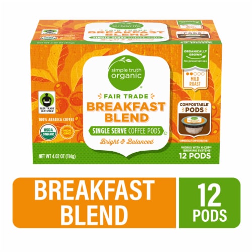 Simple Truth Organic® Breakfast Blend Mild Roast Coffee Pods Perspective: front