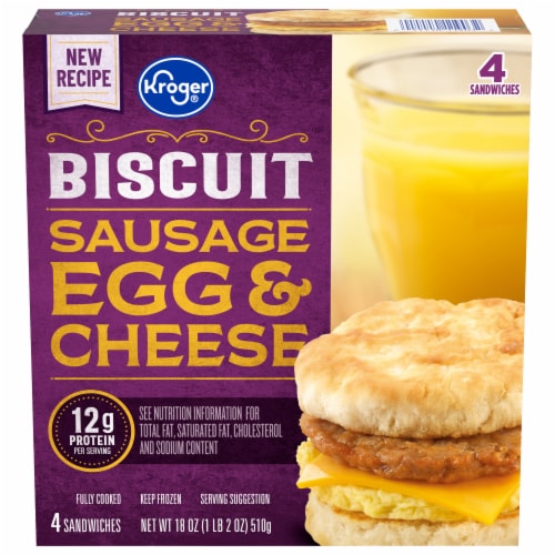 Kroger® Sausage Egg & Cheese Biscuit Perspective: front