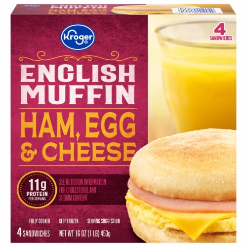 Kroger® Ham Egg and Cheese English Muffin Perspective: front