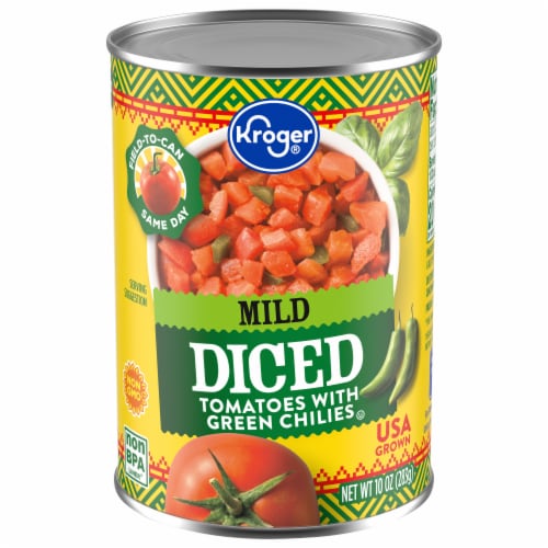 Kroger® Mild Diced Tomatoes with Green Chilies Perspective: front