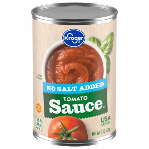 Kroger® No Salt Added Tomato Sauce Perspective: front