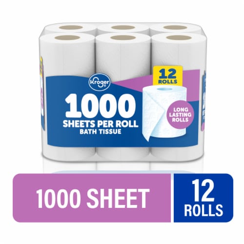 Kroger® 1000 Sheets per Roll Toilet Paper, 12 rolls - Smith’s Food and Drug