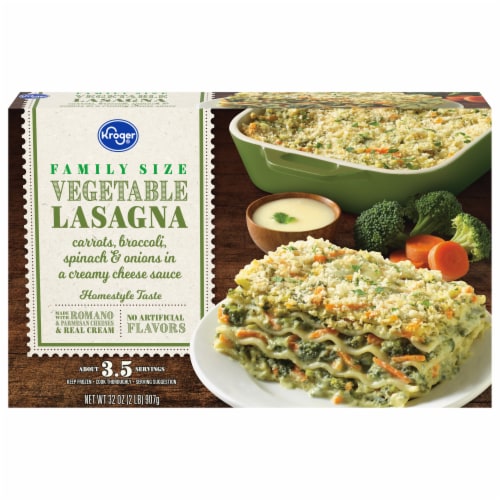 Kroger® Family Size Vegetable Lasagna Frozen Meal Perspective: front