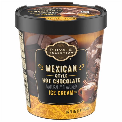 Private Selection® Mexican Style Hot Chocolate Ice Cream Pint Perspective: front