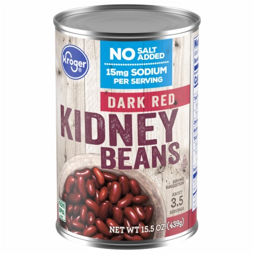 Kroger® Dark Red No Salt Added Kidney Beans Perspective: front