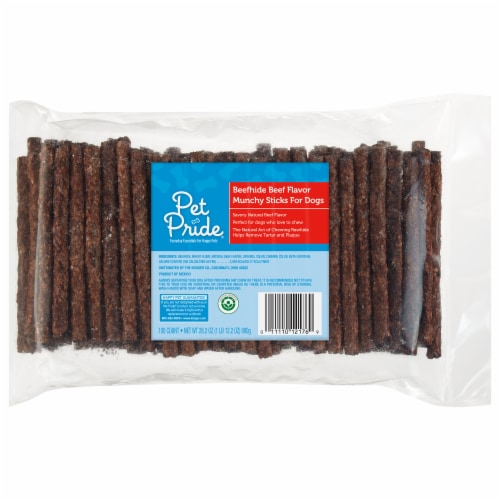 Pet Pride® Beefhide Beef Munching Sticks for Dogs Perspective: front