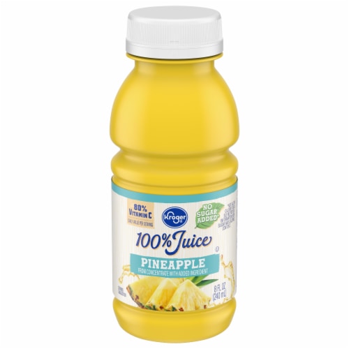 Kroger® 100% Pineapple Juice Bottle Perspective: front