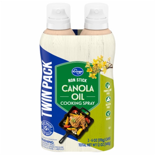 Kroger® Non Stick Canola Oil Twin Pack Cooking Spray, 2 ct / 6 oz - City  Market