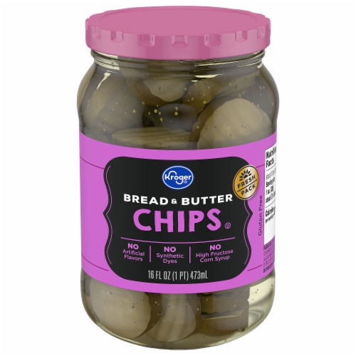 Kroger® Bread & Butter Pickle Chips Perspective: front