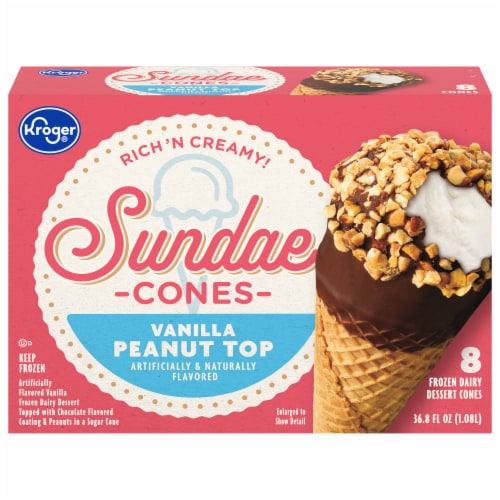 Kroger Vanilla Ice Cream Cones Perspective: front
