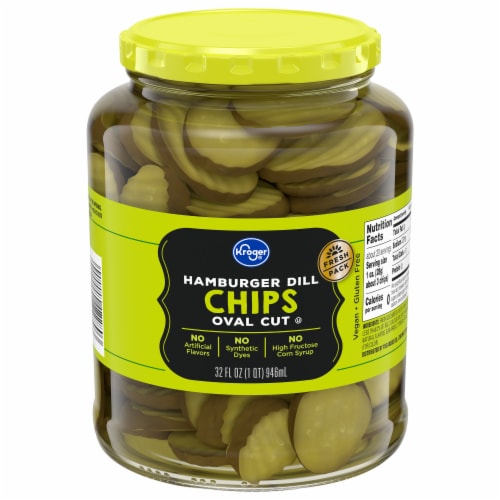 Kroger® Hamburger Dill Chips Perspective: front