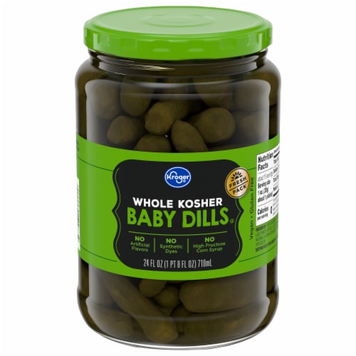 Kroger® Whole Kosher Baby Dills Perspective: front
