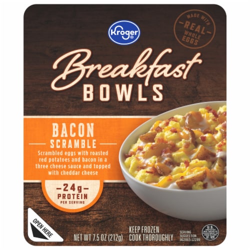 Kroger Bacon Scramble Breakfast Bowl Perspective: front